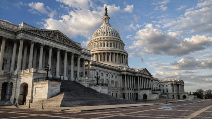 The United States Capitol seen from the east front